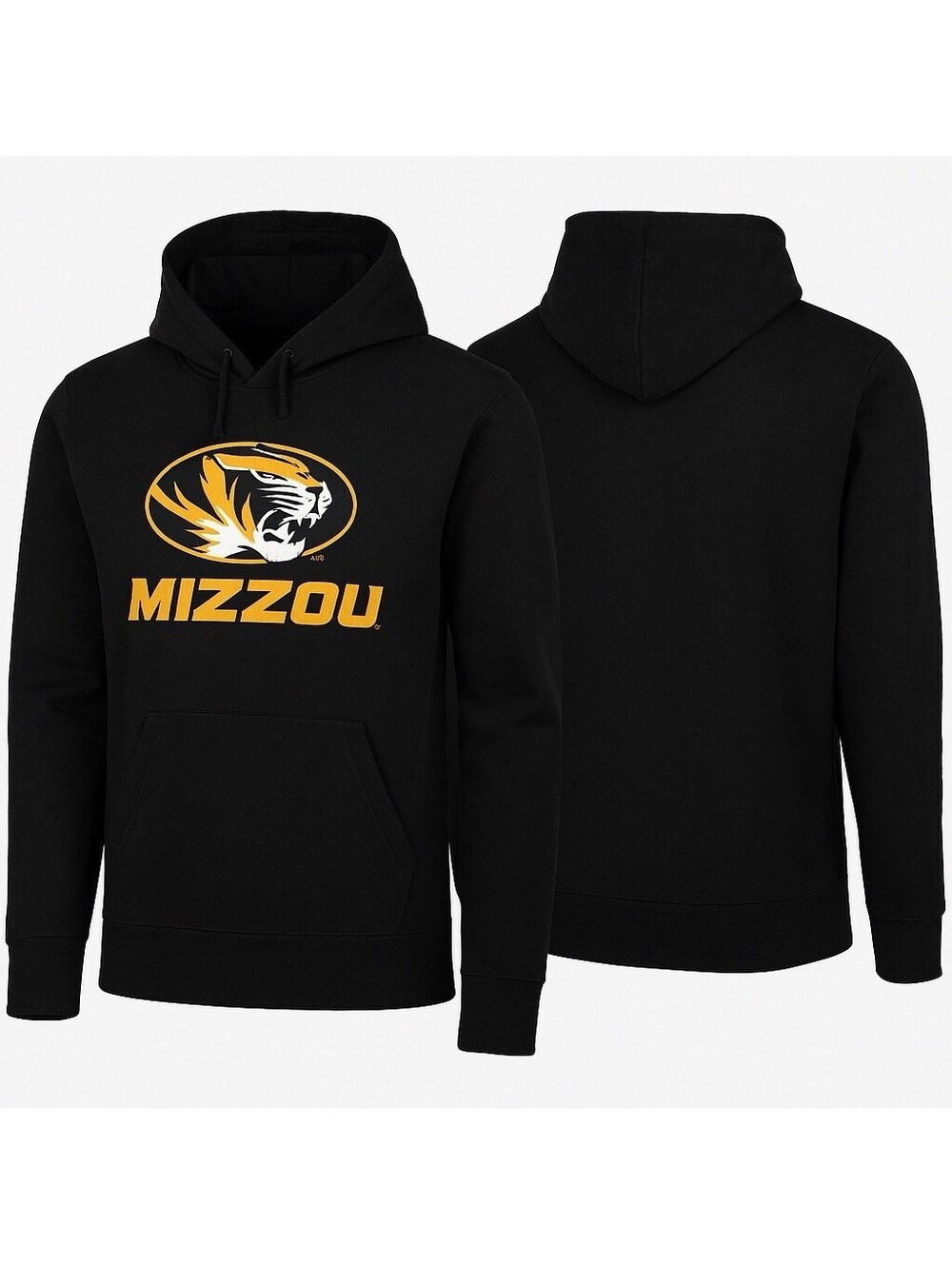 Mizzou Tigers Hoodie Mens Medium Black Fanatics Pullover Logo Sweatshirt